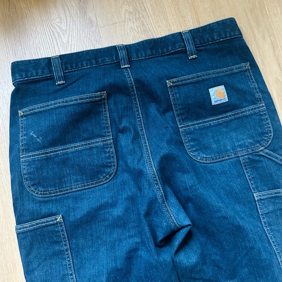 Carhartt Jeans Mens 36x34 Blue Double Knee Rugged Relaxed Fit Pants Jeans - Picture 7 of 7